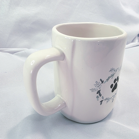 Rae Dunn "YOU ARE PAWFECT" Double Sided Paw Print Dog Mug Magenta Artisan NEW - Picture 4 of 8